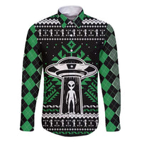Alien Christmas Family Matching Mermaid Dress and Hawaiian Shirt Xmas Holiday Patterns - Wonder Print Shop
