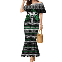 Alien Christmas Family Matching Mermaid Dress and Hawaiian Shirt Xmas Holiday Patterns - Wonder Print Shop