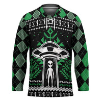 Alien Christmas Hockey Jersey Xmas Holiday Patterns - Wonder Print Shop