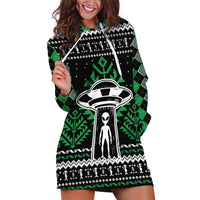 Alien Christmas Hoodie Dress Xmas Holiday Patterns - Wonder Print Shop
