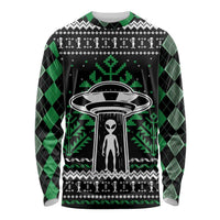 Alien Christmas Long Sleeve Shirt Xmas Holiday Patterns - Wonder Print Shop