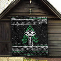Alien Christmas Quilt Xmas Holiday Patterns - Wonder Print Shop