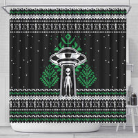 Alien Christmas Shower Curtain Xmas Holiday Patterns - Wonder Print Shop