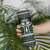 Alien Christmas Skinny Tumbler Xmas Holiday Patterns - Wonder Print Shop