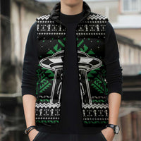 Alien Christmas Sleeveless Puffer Jacket Xmas Holiday Patterns - Wonder Print Shop