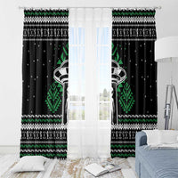 Alien Christmas Window Curtain Xmas Holiday Patterns - Wonder Print Shop