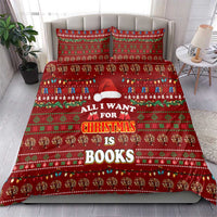 All I Want For Christmas Is Books Christmas Bedding Set Xmas Holiday Patterns - Wonder Print Shop
