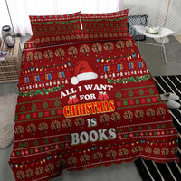All I Want For Christmas Is Books Christmas Bedding Set Xmas Holiday Patterns - Wonder Print Shop