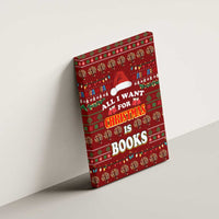 All I Want For Christmas Is Books Christmas Canvas Wall Art Xmas Holiday Patterns - Wonder Print Shop