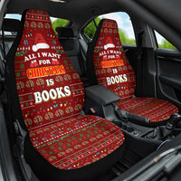 All I Want For Christmas Is Books Christmas Car Seat Cover Xmas Holiday Patterns - Wonder Print Shop