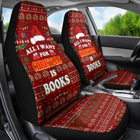 All I Want For Christmas Is Books Christmas Car Seat Cover Xmas Holiday Patterns - Wonder Print Shop