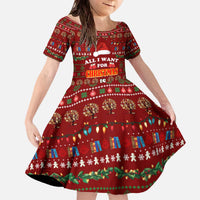 All I Want For Christmas Is Books Christmas Family Matching Off The Shoulder Long Sleeve Dress and Hawaiian Shirt Xmas Holiday Patterns - Wonder Print Shop