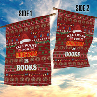 All I Want For Christmas Is Books Christmas Garden Flag Xmas Holiday Patterns - Wonder Print Shop