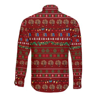 All I Want For Christmas Is Books Christmas Long Sleeve Button Shirt Xmas Holiday Patterns - Wonder Print Shop