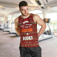 All I Want For Christmas Is Books Christmas Men Tank Top Xmas Holiday Patterns - Wonder Print Shop