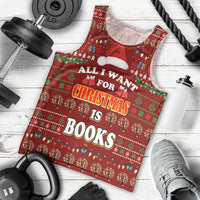 All I Want For Christmas Is Books Christmas Men Tank Top Xmas Holiday Patterns - Wonder Print Shop
