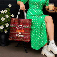 All I Want For Christmas Is Books Christmas Tote Bag Xmas Holiday Patterns - Wonder Print Shop