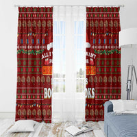 All I Want For Christmas Is Books Christmas Window Curtain Xmas Holiday Patterns - Wonder Print Shop