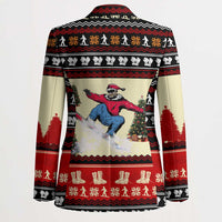 All I Want For Christmas Is Skiing Christmas Blazer Xmas Holiday Patterns - Wonder Print Shop