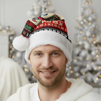All I Want For Christmas Is Skiing Christmas Santa Hat Xmas Holiday Patterns - Wonder Print Shop