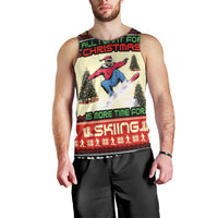 All I Want For Christmas Is Skiing Christmas Men Tank Top Xmas Holiday Patterns - Wonder Print Shop