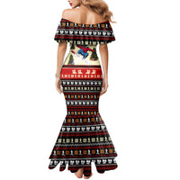 All I Want For Christmas Is Skiing Christmas Mermaid Dress Xmas Holiday Patterns - Wonder Print Shop