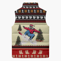 All I Want For Christmas Is Skiing Christmas Sleeveless Puffer Jacket Xmas Holiday Patterns - Wonder Print Shop