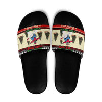 All I Want For Christmas Is Skiing Christmas Slide Sandals Xmas Holiday Patterns - Wonder Print Shop
