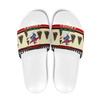All I Want For Christmas Is Skiing Christmas Slide Sandals Xmas Holiday Patterns - Wonder Print Shop