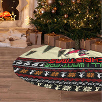 All I Want For Christmas Is Skiing Christmas Tree Skirt Xmas Holiday Patterns - Wonder Print Shop