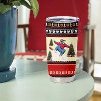 All I Want For Christmas Is Skiing Christmas Tumbler Cup Xmas Holiday Patterns - Wonder Print Shop