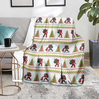 Amazing Bigfoot Christmas Blanket Xmas Holiday Patterns - Wonder Print Shop