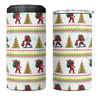 Amazing Bigfoot Christmas 4 in 1 Can Cooler Tumbler Xmas Holiday Patterns - Wonder Print Shop