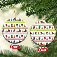 Amazing Bigfoot Christmas Ceramic Ornament Xmas Holiday Patterns - Wonder Print Shop