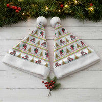 Amazing Bigfoot Christmas Santa Hat Xmas Holiday Patterns - Wonder Print Shop