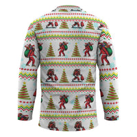 Amazing Bigfoot Christmas Hockey Jersey Xmas Holiday Patterns - Wonder Print Shop
