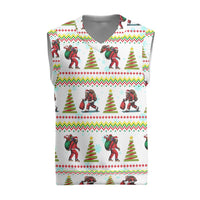 Amazing Bigfoot Christmas Knitted V-Neck Vest Xmas Holiday Patterns - Wonder Print Shop