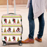 Amazing Bigfoot Christmas Luggage Cover Xmas Holiday Patterns - Wonder Print Shop