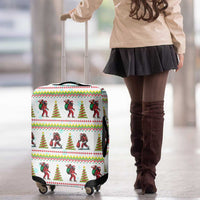 Amazing Bigfoot Christmas Luggage Cover Xmas Holiday Patterns - Wonder Print Shop