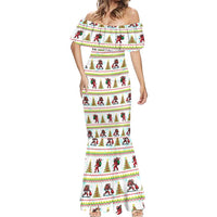 Amazing Bigfoot Christmas Mermaid Dress Xmas Holiday Patterns - Wonder Print Shop