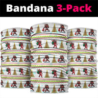 Amazing Bigfoot Christmas Neck Gaiter Xmas Holiday Patterns - Wonder Print Shop