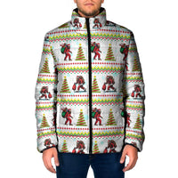 Amazing Bigfoot Christmas Padded Jacket Xmas Holiday Patterns - Wonder Print Shop
