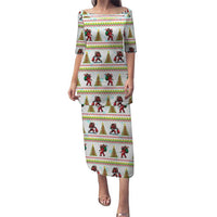 Amazing Bigfoot Christmas Puletasi Xmas Holiday Patterns - Wonder Print Shop