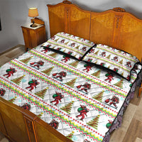 Amazing Bigfoot Christmas Quilt Bed Set Xmas Holiday Patterns - Wonder Print Shop
