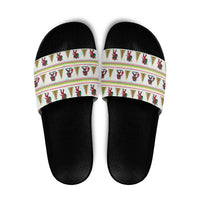 Amazing Bigfoot Christmas Slide Sandals Xmas Holiday Patterns - Wonder Print Shop