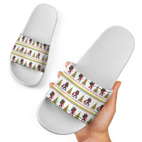 Amazing Bigfoot Christmas Slide Sandals Xmas Holiday Patterns - Wonder Print Shop