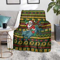Amazing Cowboy Santa Claus Christmas Blanket Xmas Holiday Patterns - Wonder Print Shop