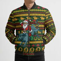Amazing Cowboy Santa Claus Christmas Bomber Puffer Jacket Xmas Holiday Patterns - Wonder Print Shop