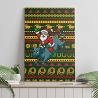 Amazing Cowboy Santa Claus Christmas Canvas Wall Art Xmas Holiday Patterns - Wonder Print Shop