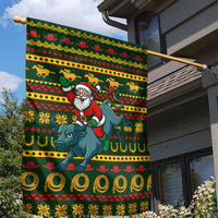 Amazing Cowboy Santa Claus Christmas Garden Flag Xmas Holiday Patterns - Wonder Print Shop